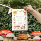 Invitation Baby shower de champignons de forêt