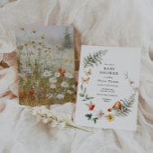 Invitation Baby shower de champignons de forêt enchantés