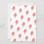 Invitation Baby shower de champignons des bois de fée de mûre (Dos)