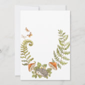 Invitation Baby shower de champignons forestiers (Dos)