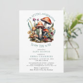 Invitation Baby shower de champignons forestiers enchantés (Debout devant)