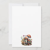 Invitation Baby shower de champignons forestiers enchantés (Dos)