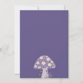 Invitation Baby shower de champignons mauves (Dos)
