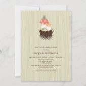 Invitation Baby shower de champignons mignons (Devant)