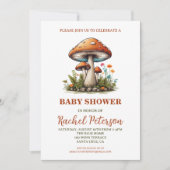 Invitation Baby shower de champignons mignons (Devant)