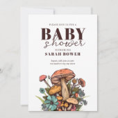 Invitation Baby shower de champignons modifiables, Baby showe (Devant)