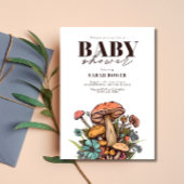 Invitation Baby shower de champignons modifiables, Baby showe