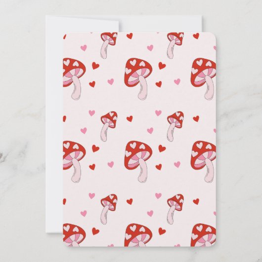 Invitation Baby shower de champignons | Rouge et r (Dos)