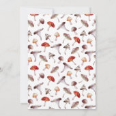 Invitation Baby shower de champignons rustiques de (Dos)