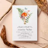 Invitation Baby shower de champignons sauvages de l'aquarelle