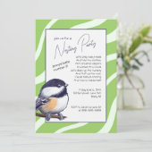Invitation Baby shower de charme Chickadee Green Nesting Part (Debout devant)