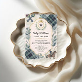 Invitation Baby shower de charme Preppy classique