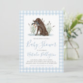 Invitation Baby shower de chasseur de canard du sud de Preppy (Debout devant)