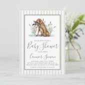Invitation Baby shower de chasseur de canard du sud de Preppy (Debout devant)