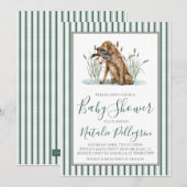 Invitation Baby shower de chasseur de canard du sud de Preppy (Devant / Derrière)