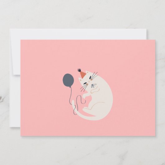 Invitation Baby shower de chat (Dos)