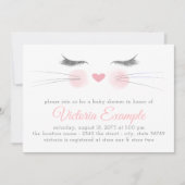 Invitation Baby shower de chaton (Devant)