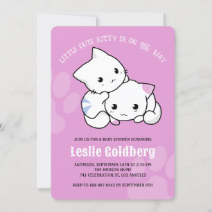Invitation Baby shower de chats Cute Kitty