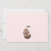 Invitation Baby shower de chats mignons (Dos)