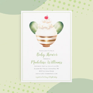 Invitation Baby shower de chaudières et de crème glacée