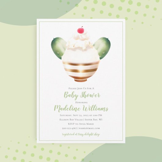 Invitation Baby shower de chaudières et de crème glacée