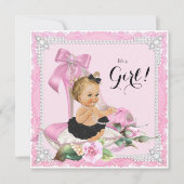 Invitation Baby shower de chaussures Pearl High Heel (Devant)