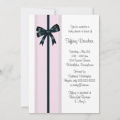 Invitation Baby shower de chaussures pour bébés roses (Dos)