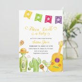 Invitation Baby shower de chaux Fiesta Taco Bout Cactus (Debout devant)