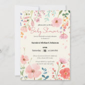 Invitation Baby shower de chemin en floraison (Devant)