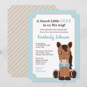 Invitation Baby shower de cheval