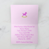Invitation Baby shower de Cheval Rosé (Intérieur)