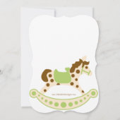 Invitation Baby shower de Chevaux-Rocheuses neutre pour les h (Dos)
