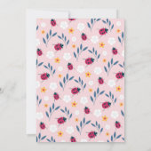 Invitation Baby shower de cheveux Brown de printemps rose (Dos)