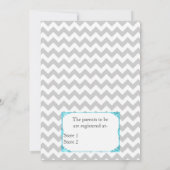 Invitation Baby shower de Chevron Couple (Dos)
