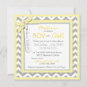 Invitation Baby shower de Chevron de tutu de cravate de (Dos)