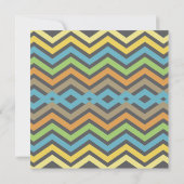 Invitation baby shower de chevrons colorés (Dos)