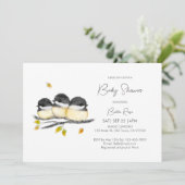 Invitation Baby shower de chickadees neutres selon le genre (Debout devant)