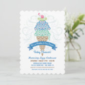 Invitation Baby shower de chicots et de crèmes gla (Debout devant)