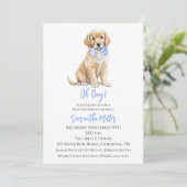 Invitation Baby shower de chien (Debout devant)