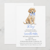 Invitation Baby shower de chien (Devant / Derrière)