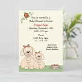 Invitation Baby shower de Chien Chien de Chien de Chien de Ch (Debout devant)