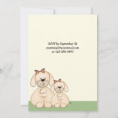Invitation Baby shower de Chien Chien de Chien de Chien de Ch (Dos)