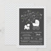 Invitation Baby shower de Chien de Bichon Frise Neutral (Devant / Derrière)