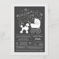 Baby shower de chien de caniche Genre gris neutre