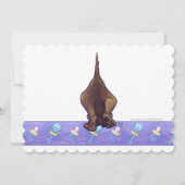 Invitation Baby shower de chien de chien de chaîne (Dos)