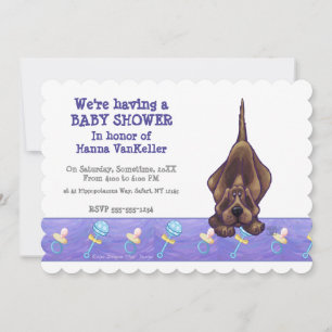 Invitation Baby shower de chien de chien de chaîne