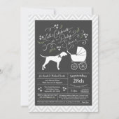Invitation Baby shower de chien de pointer neutre (Devant)