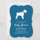Invitation Baby shower de Chien de Schnauzer de Miniature Blu (Devant)