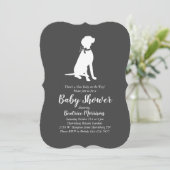 Invitation Baby shower de Chien de Vizsla Neutralité hommes-f (Debout devant)