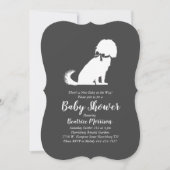 Invitation Baby shower de Chien Espagnol Cavalier King Charle (Devant)